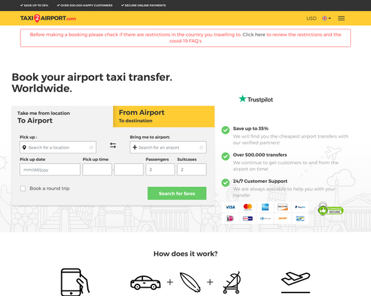 Taxi 2 Airport Logo
